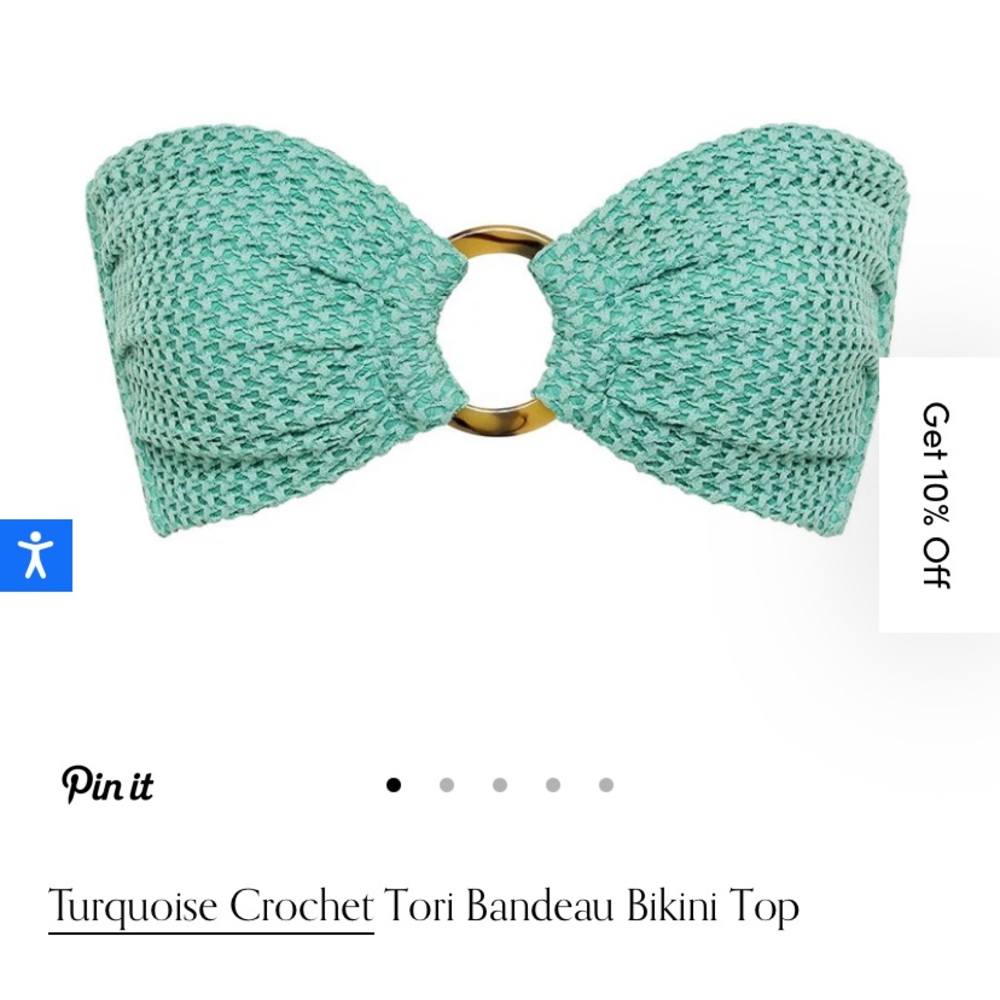 Montce Tori Bandeau Bikini Top size small